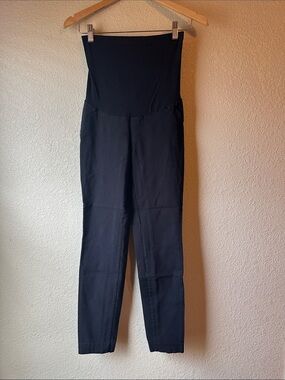 Motherhood Maternity Black Skinny Slacks Leggings Pants with Support Panel
